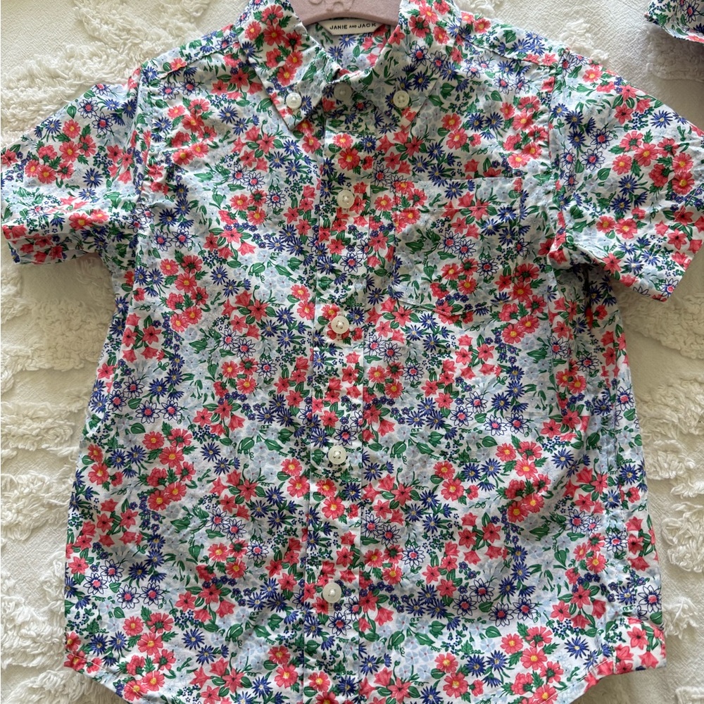 Janie and Jack Colorful Floral Shirt